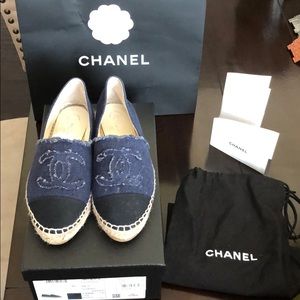 Chanel espadrilles. Denim. Size 36.